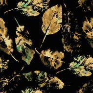 fingerprint pattern from the of leaves painted in watercolor N3