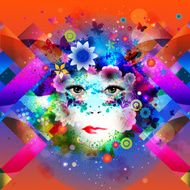 Abstract and mystic woman