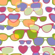 Seamless sunglasses background - bright colors