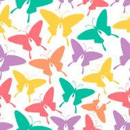 Seamless pattern with stylized butterflies N14