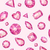 Seamless pink jewels background Gemstones texture