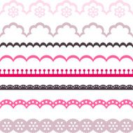 Old lace ribbons abstract ornament Vector texture N2
