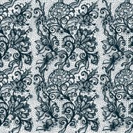 Abstract seamless lace pattern with flowers N9