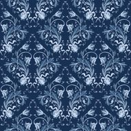 Elegance Seamless pattern with flowers ornament N19