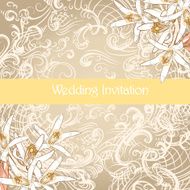 Wedding card in vintage style