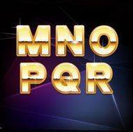 Vector Golden Shiny Alphabet form M to R
