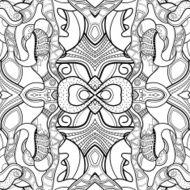 Vector Seamless Monochrome Abstract Pattern N25