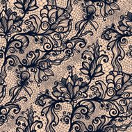 Abstract seamless lace pattern with flowers N11