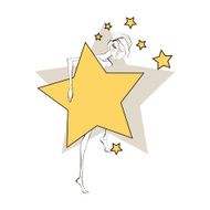 Paper doll with stars