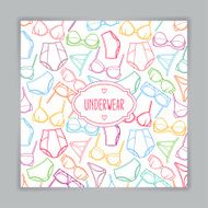 card with female underwear