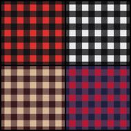 Set of lumberjack plaid seamless patterns