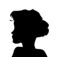 Vector silhouette of a woman N873