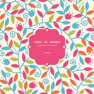 Vector colorful branches frame seamless pattern background N2