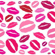 vector kiss red lips