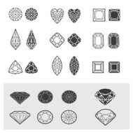 Set of diamonds