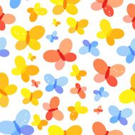 Butterfly Seamless Pattern Background Vector Illustration N10