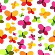 Butterfly Seamless Pattern Background Vector Illustration N11