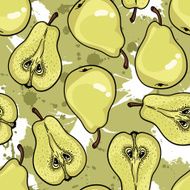 Pattern with ripe pears N14