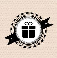 Vector retro gift label