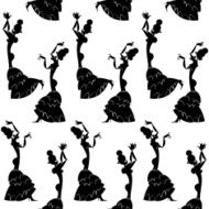 Flamenco dancer Seamless background pattern