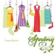 Dress and shoes Spring Fashion Illustration
