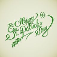 Happy St Patricks Day lettering Greeting Card N4