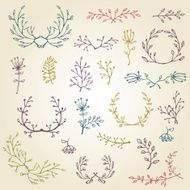 Floral design elements Frame Collection Vector N2