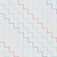 Traditional Japanese Embroidery Ornament with colorful connected steps Seamless pattern