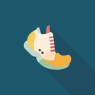 sneaker flat icon with long shadow eps10 N50
