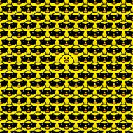 Yellow Chick surrounded by Cool Chicks in Sunglasses