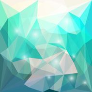 Abstract bright colored polygonal geometric triangular background with glaring lights N25