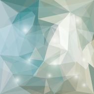 Abstract bright colored polygonal geometric triangular background with glaring lights N26