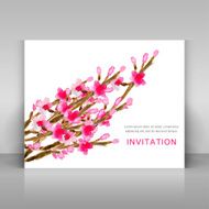 Card with watercolor flowers