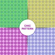 Colorfull Chic Circle Seamless Pattern Background N3