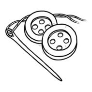 Needle and buttons N3