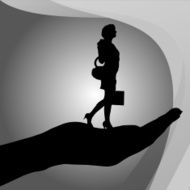 Vector silhouette of a woman N879