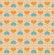 Vintage seamless pattern with hearts N7