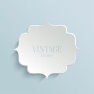 White paper banner in vintage or retro style N4