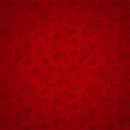 Vector Floral Seamless Pattern Subtle Red Background