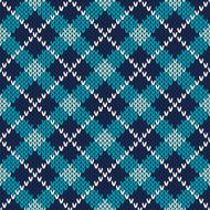 Argyle Knitted Pattern Seamless Vector Background N3