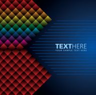 Vector - 3d squares background with text