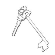 Vector sketch of keys