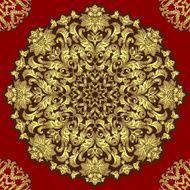 Decorative floral round N2