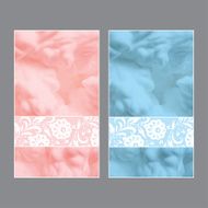 Set of beautiful wedding invitations Vector illustration