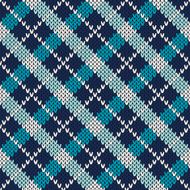 Argyle Knitted Pattern Seamless Vector Background N4