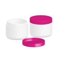 Cosmetic packaging cream powder or gel jar with cap vector N5