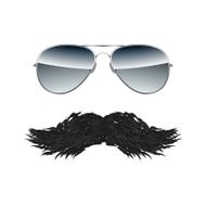 Glasses with Mustache isolated on white background vector