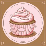 pink vintage cupcake