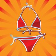 vector red swimsuit