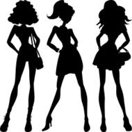 Silhouette fashion girls top models N4
